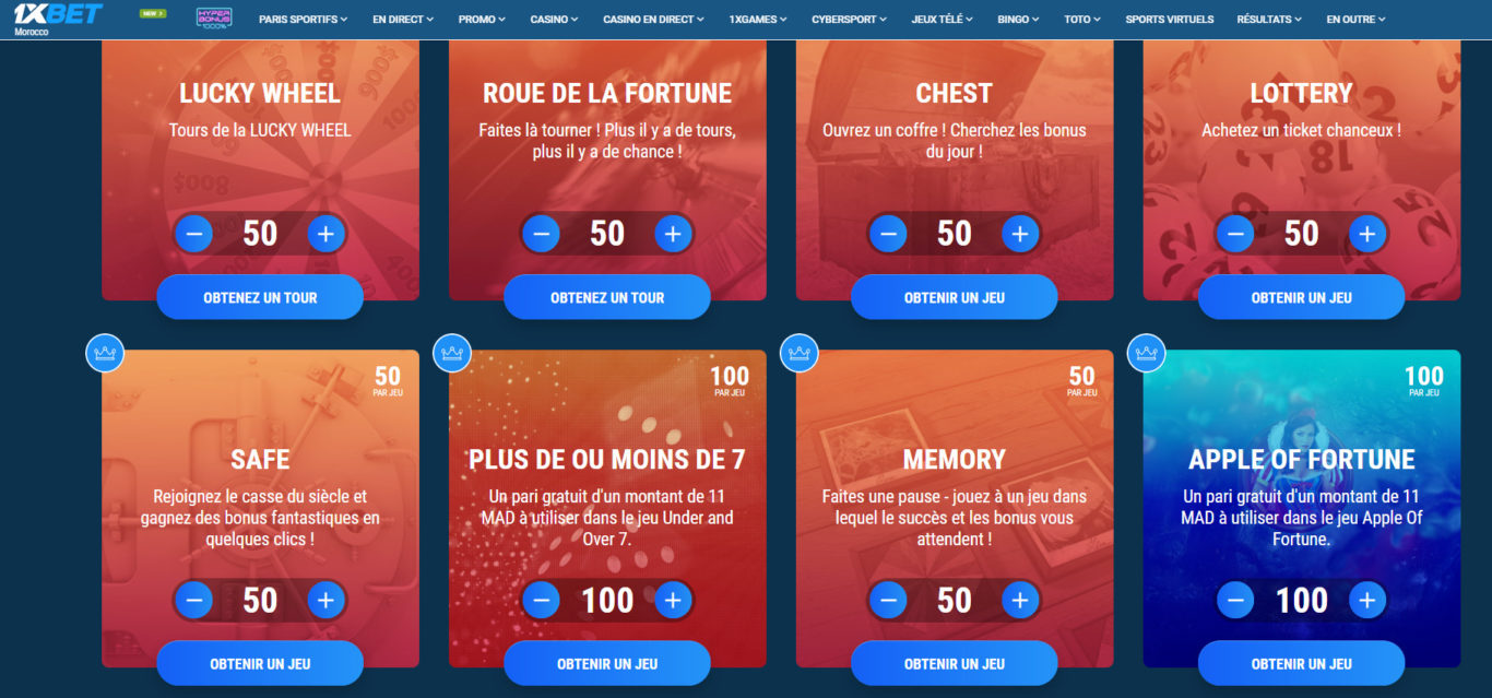 Avantages de l'utilisation des codes promotionnels 1xBet